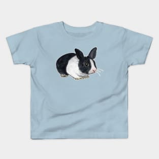 Black and white dwarf rabbit Kids T-Shirt